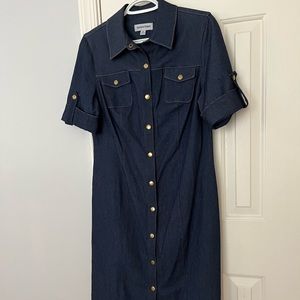 🔥NEW🔥Classy Washable Flattering Denim-Look Dress